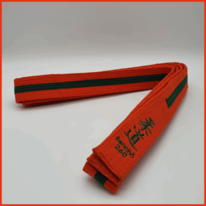 Judogürtel - 4. Kyu - orange-grün