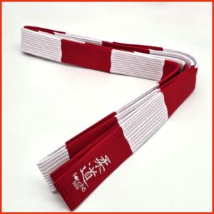 Judogürtel PRO - rot-weiß, DAN